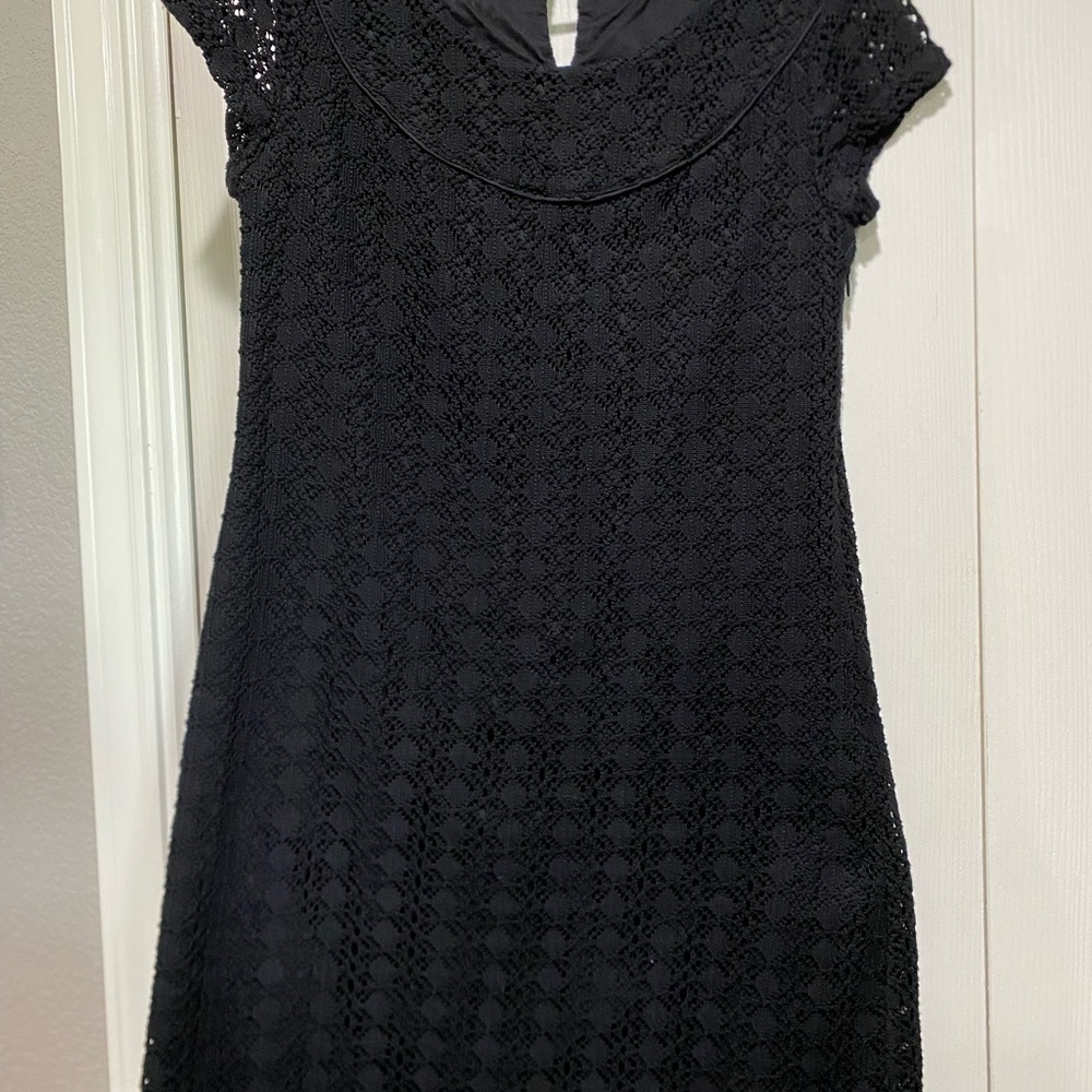 Apt. 9 Black Sheath Mini Dress with Flutter Cap Sleeves